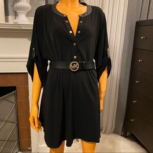 CALVIN KLEIN Jersey Knit Shirt Dress / Tunic